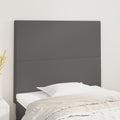 Kopfteil Grau 80x5x118/128 cm Kunstleder