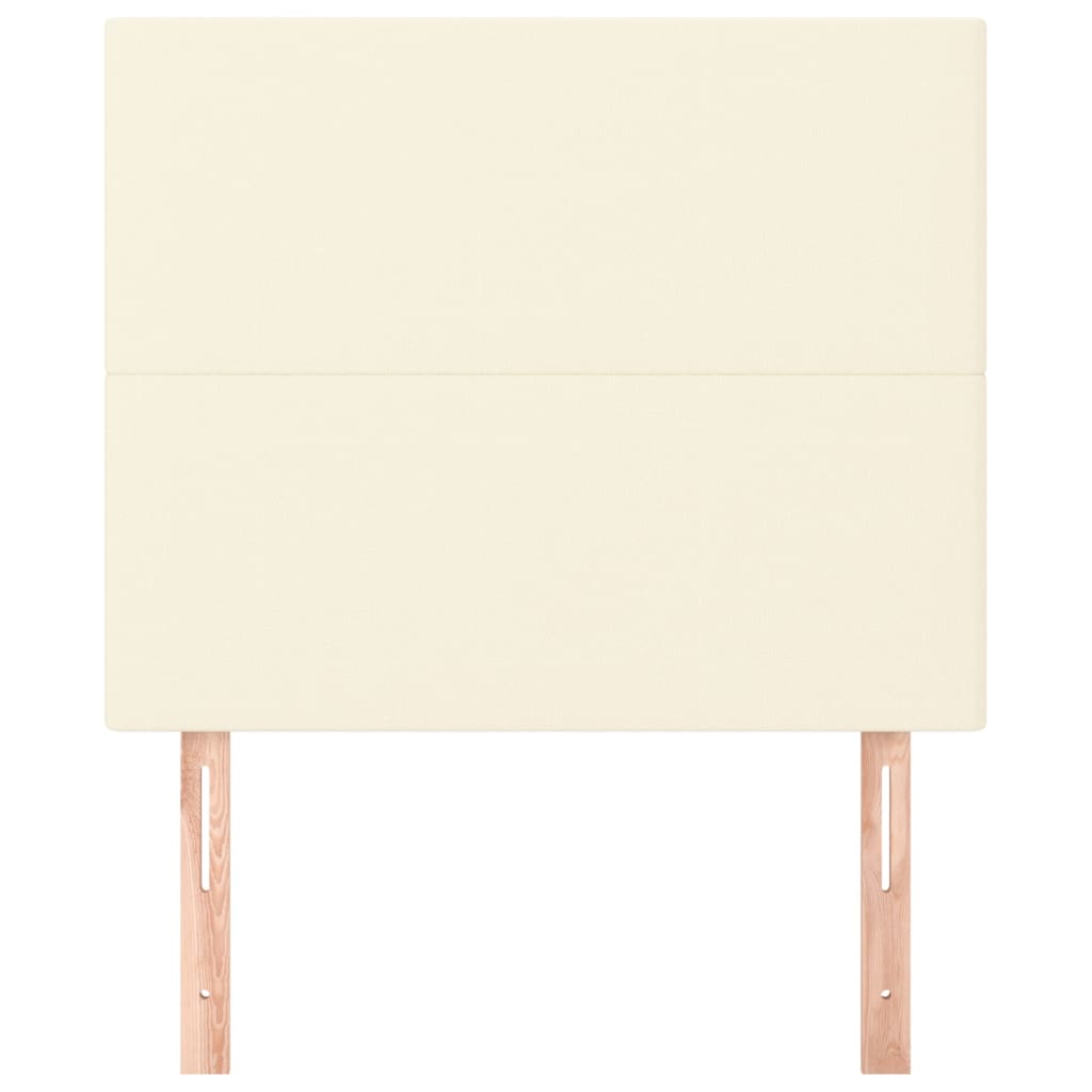 Kopfteil Creme 100x5x118/128 cm Kunstleder
