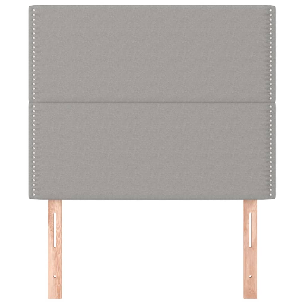 Kopfteil Hellgrau 90x5x118/128 cm Stoff