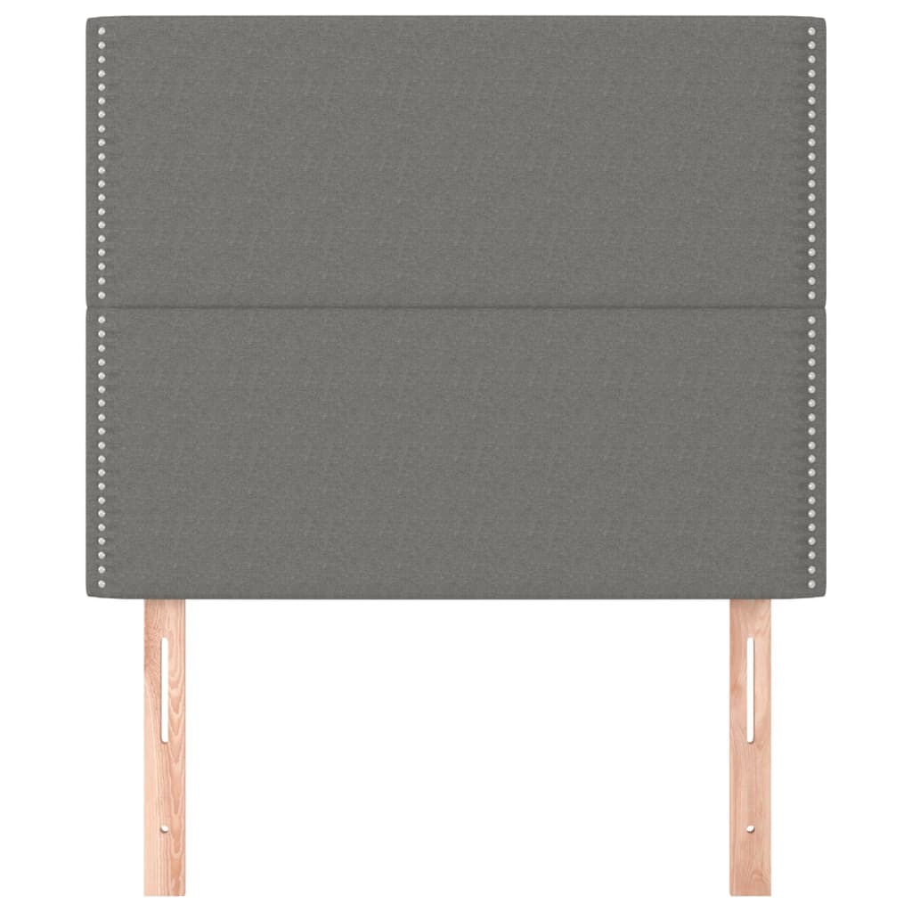 Kopfteil Dunkelgrau 90 x 5 x 118/128 cm Stoff