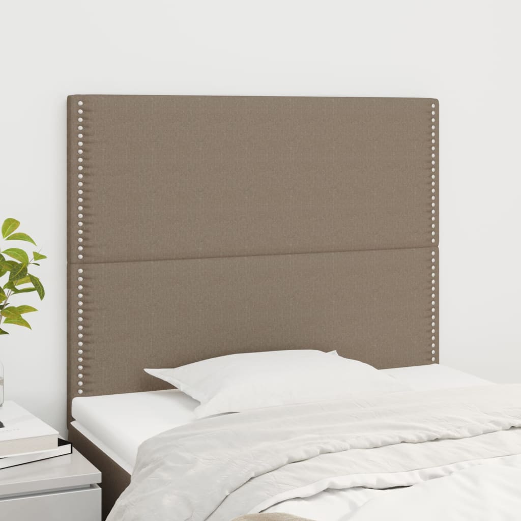 Kopfteil Taupe 90x5x118/128 cm Stoff