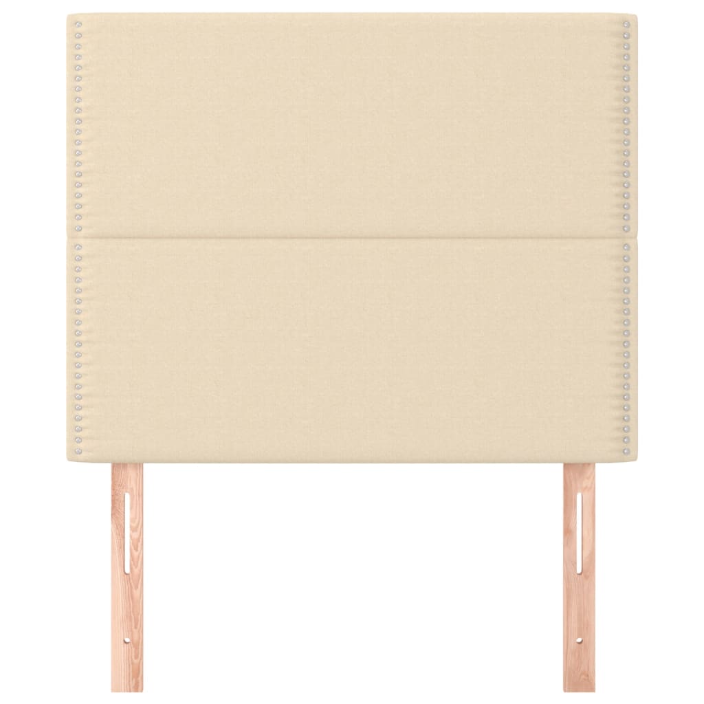 Kopfteil Creme 90x5x118/128 cm Stoff