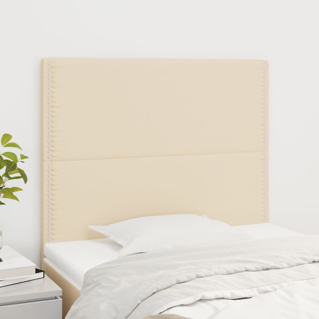 Kopfteil Creme 90x5x118/128 cm Stoff