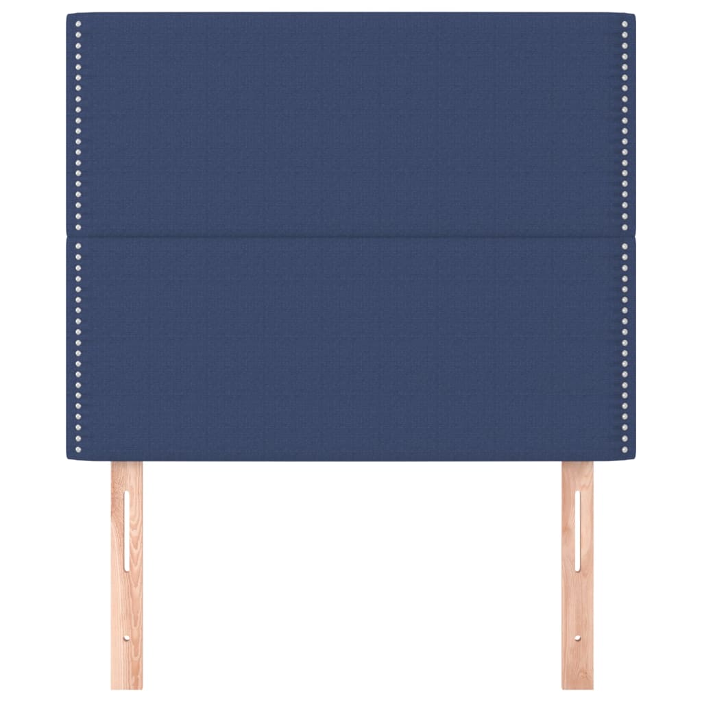 Kopfteil Blau 90x5x118/128 cm Stoff