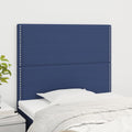 Kopfteil Blau 90x5x118/128 cm Stoff