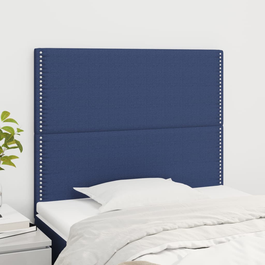 Kopfteil Blau 90x5x118/128 cm Stoff