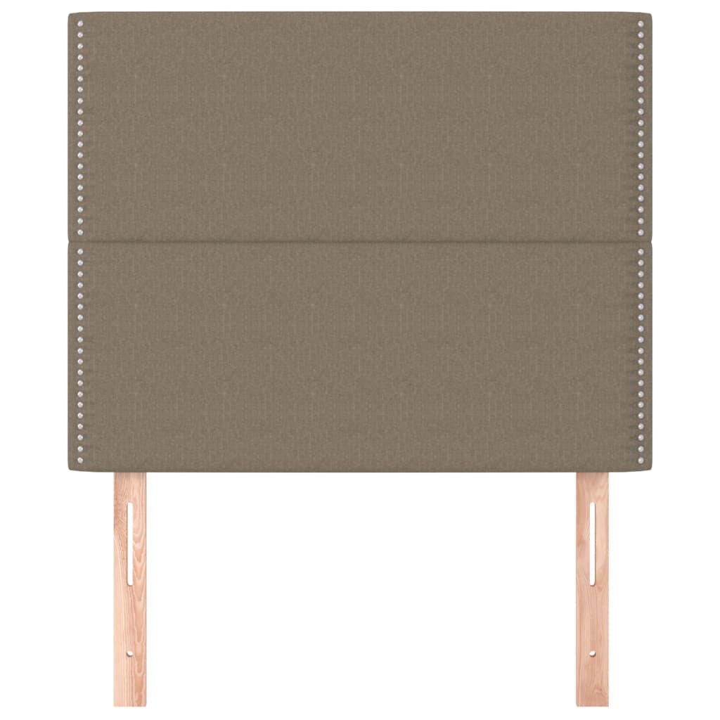 Kopfteil Taupe 100x5x118/128 cm Stoff