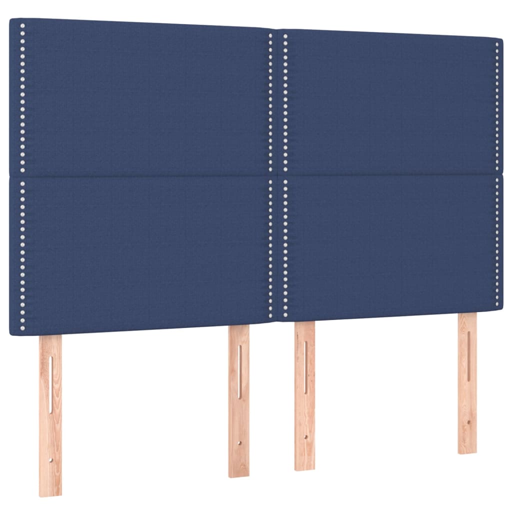 Kopfteil Blau 144x5x118/128 cm Stoff