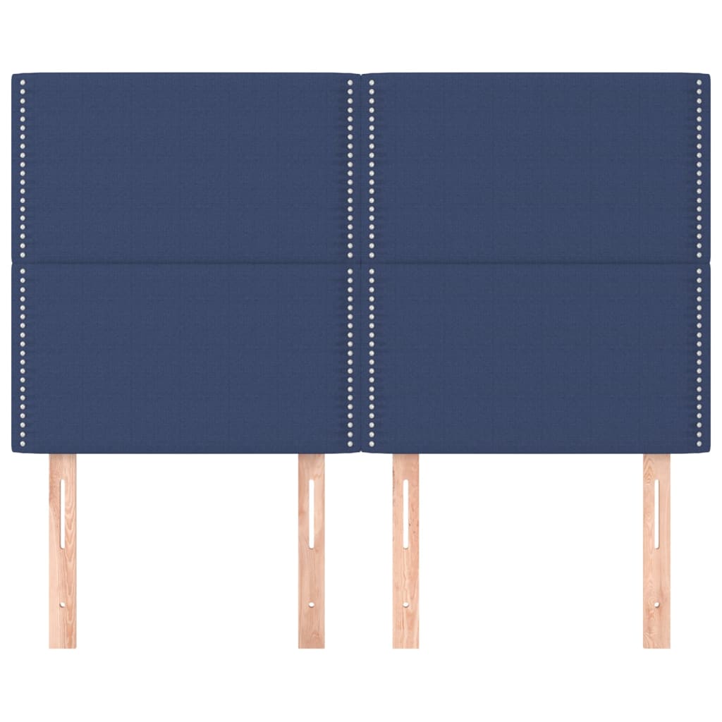 Kopfteil Blau 144x5x118/128 cm Stoff