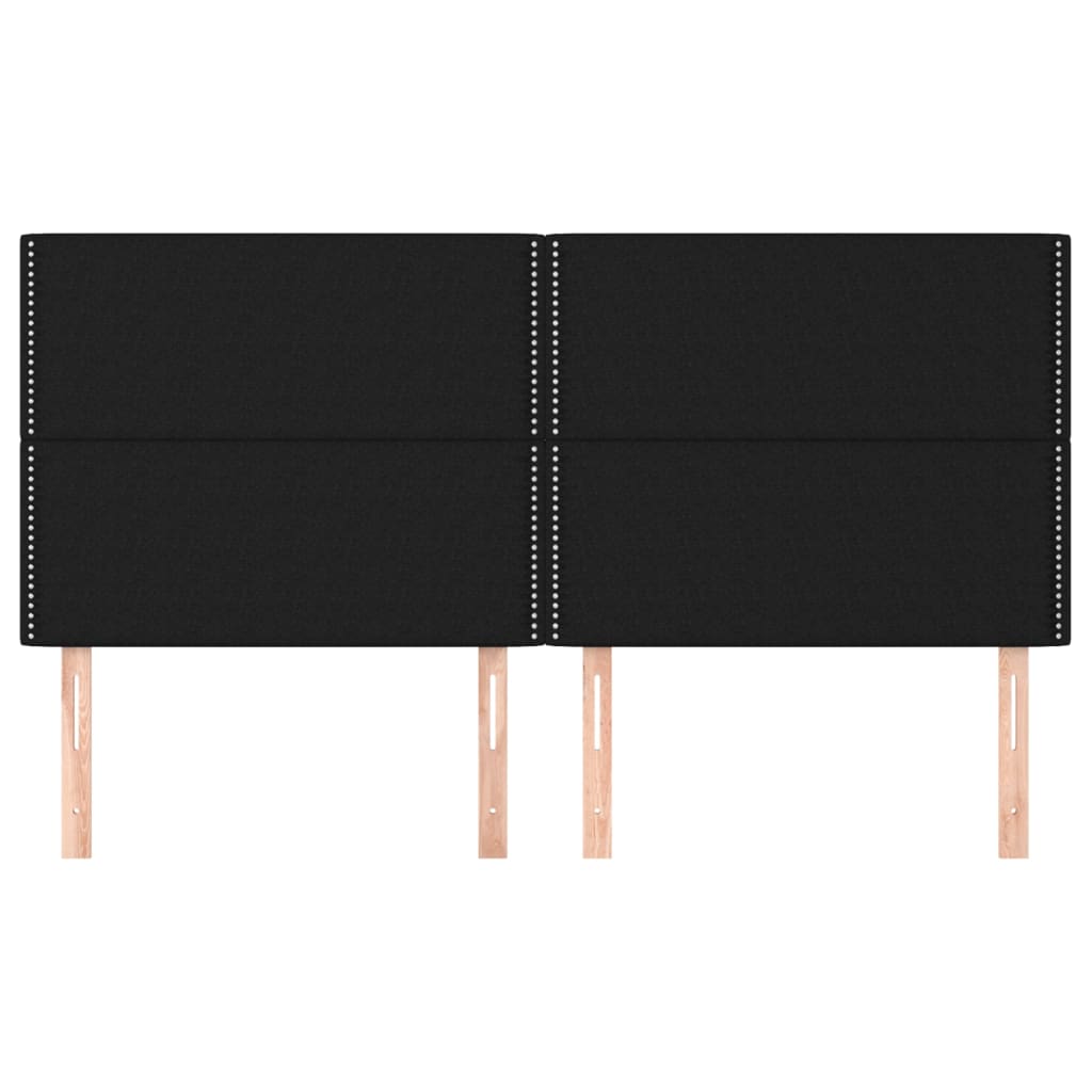 Kopfteil Schwarz 180 x 5 x 118/128 cm Stoff