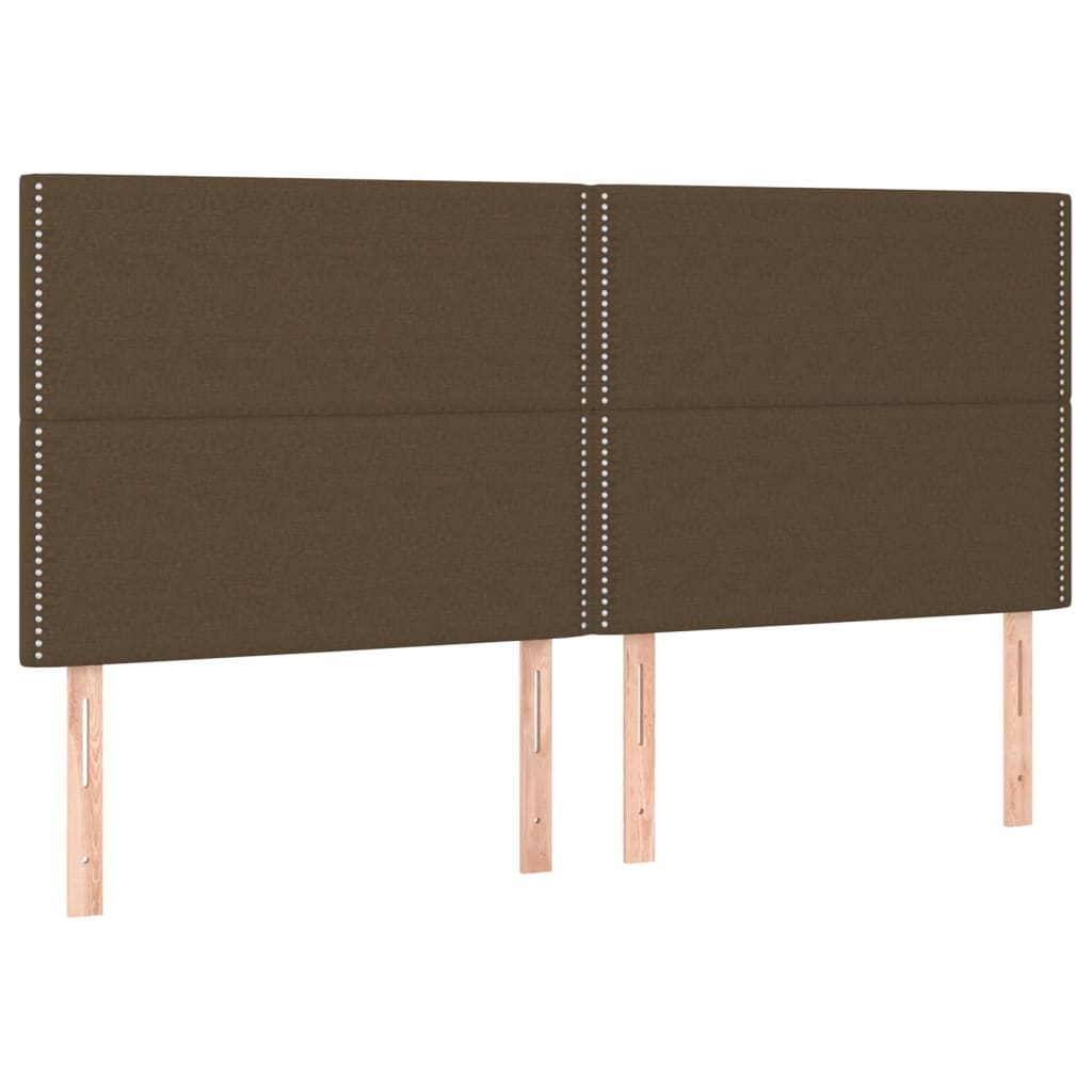 Kopfteil Dunkelbraun 180x5x118/128 cm Stoff