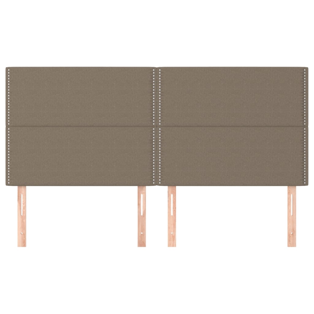 Kopfteil Taupe 180x5x118/128 cm Stoff