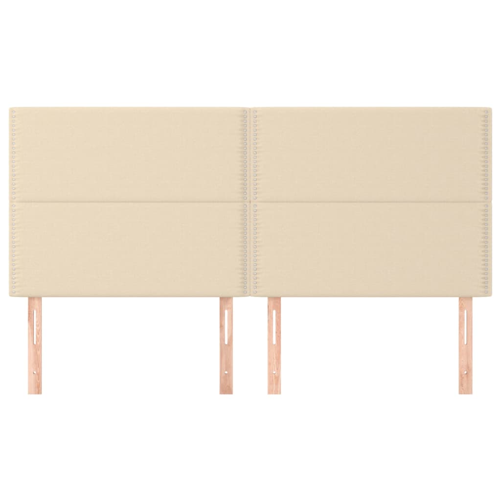 Kopfteil Creme 180x5x118/128 cm Stoff