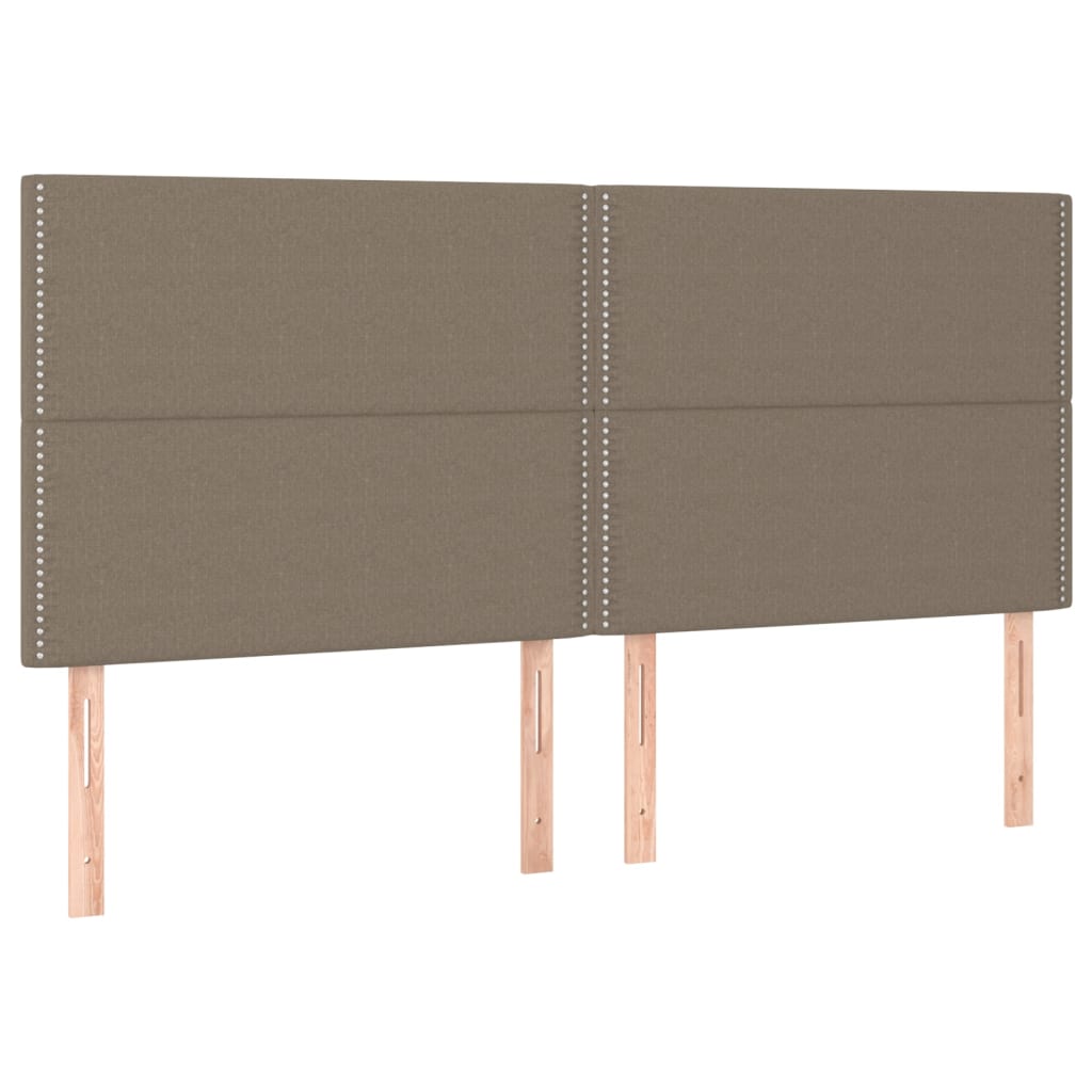 Kopfteil Taupe 200 x 5 x 118/128 cm Stoff