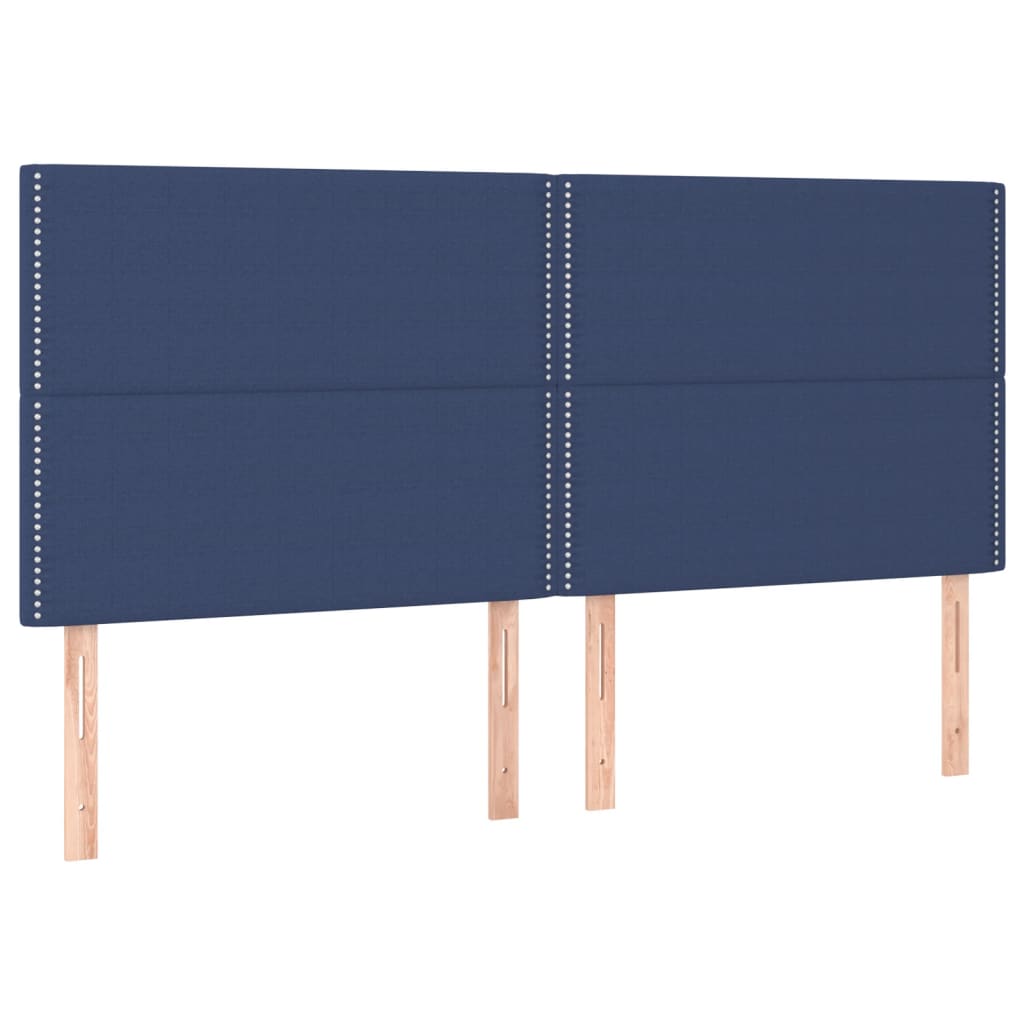 Kopfteil Blau 200 x 5 x 118/128 cm Stoff