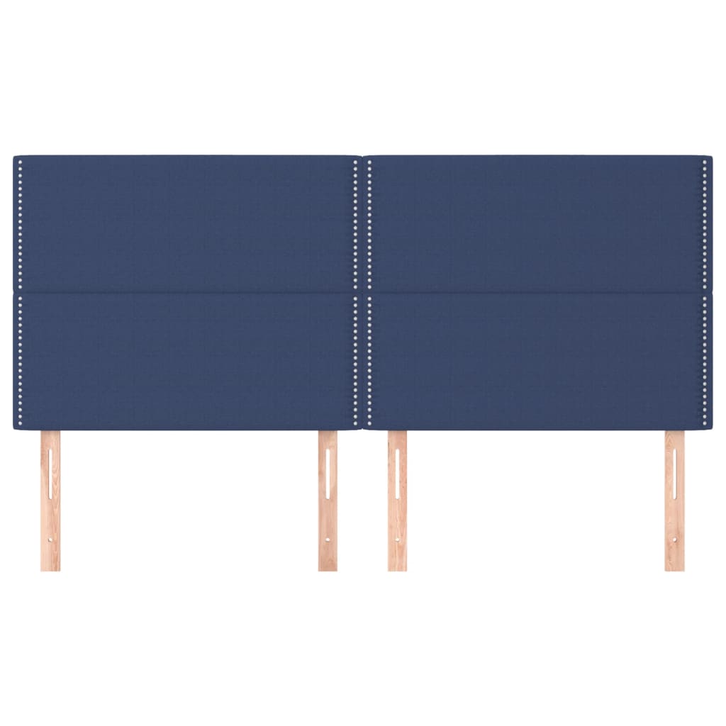 Kopfteil Blau 200 x 5 x 118/128 cm Stoff
