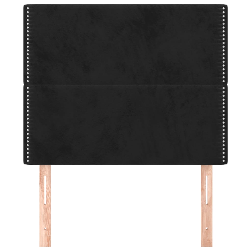 Kopfteil Schwarz 80x5x118/128 cm Samt