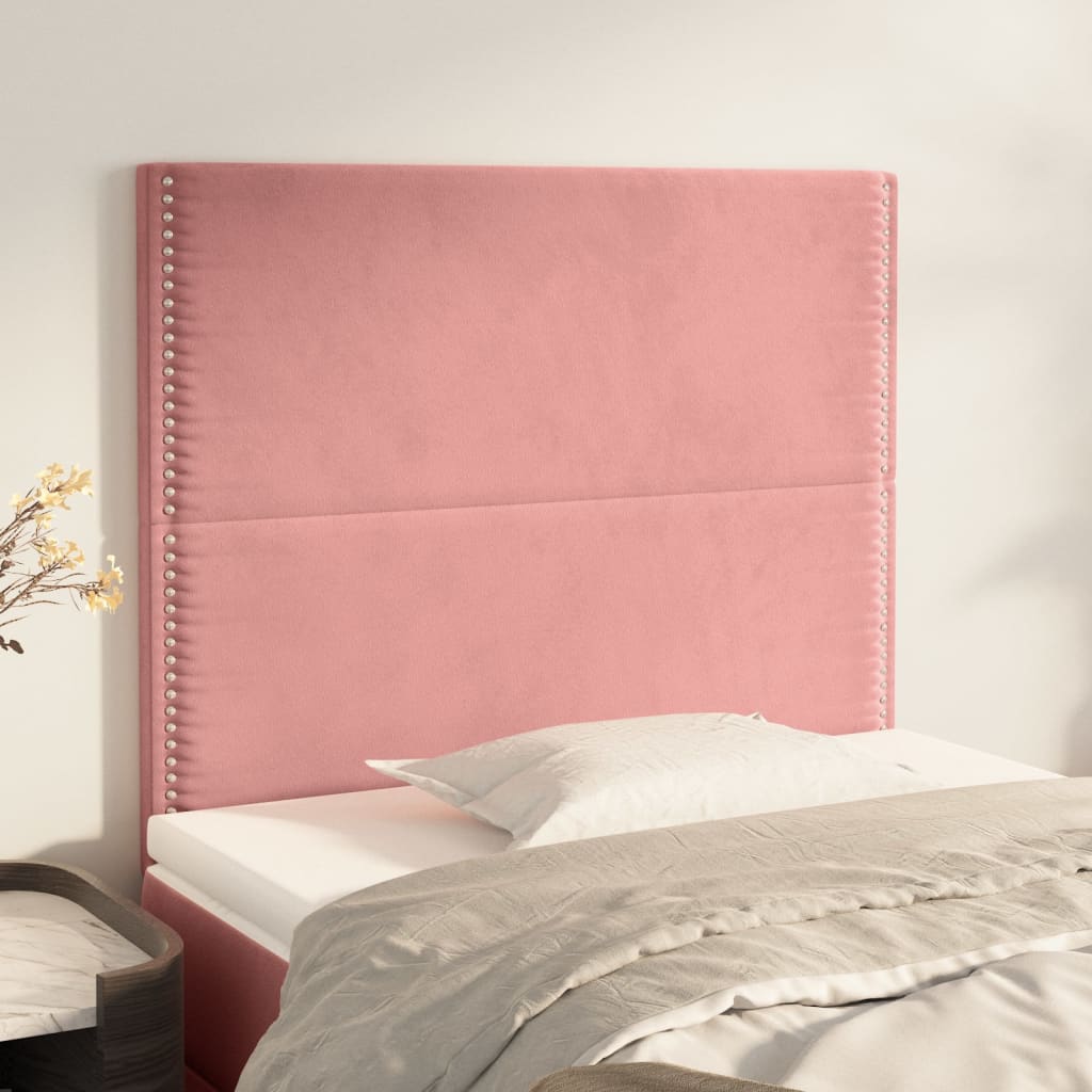 Kopfteil Rosa 80x5x118/128 cm Samt