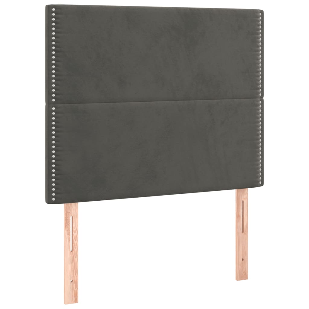 Kopfteil Dunkelgrau 90 x 5 x 118/128 cm Samt