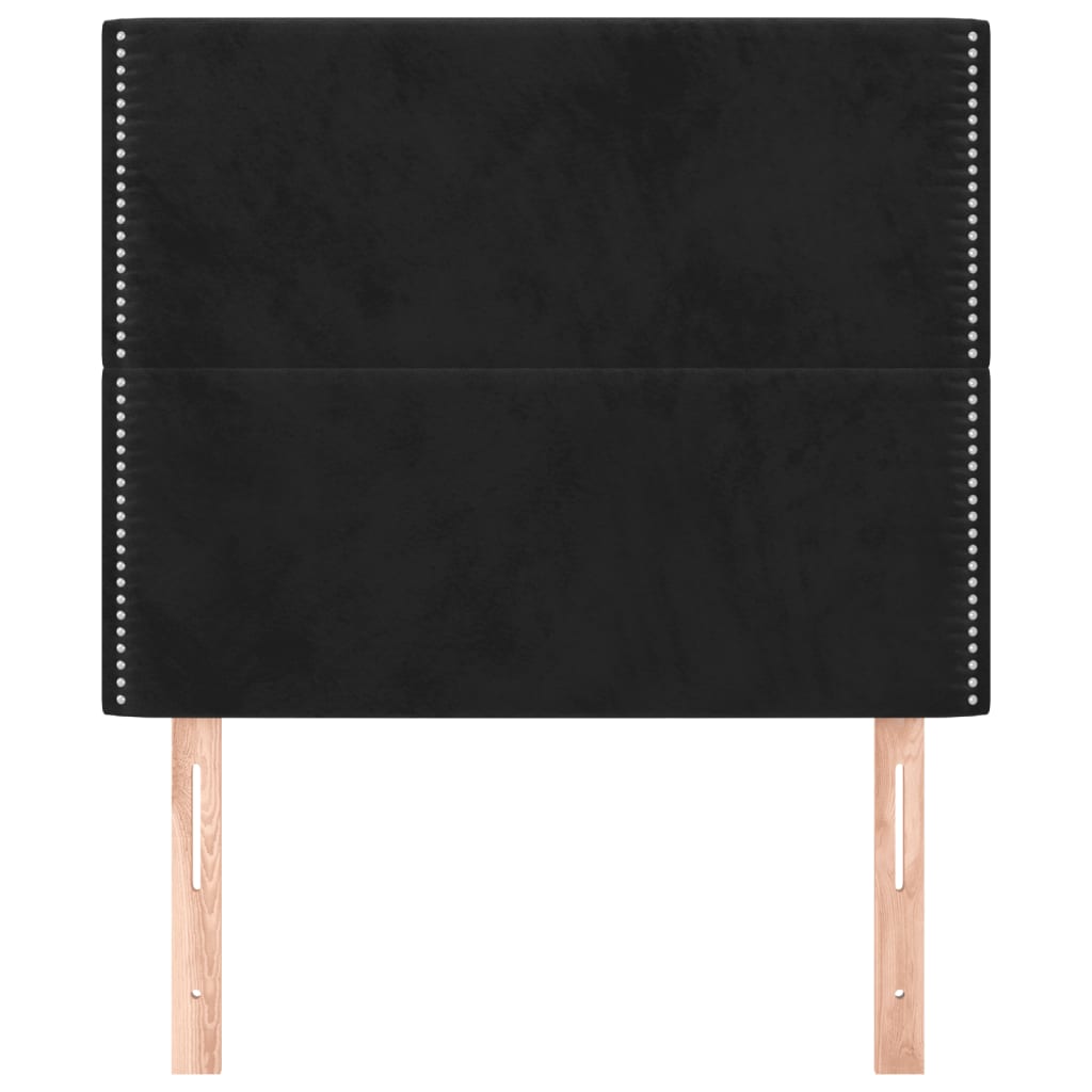 Kopfteil Schwarz 90x5x118/128 cm Samt