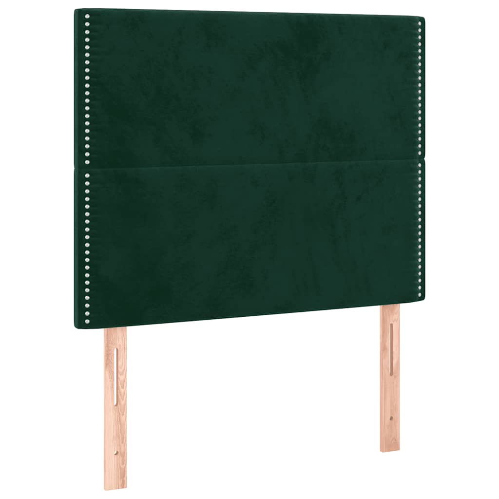 Kopfteil Dunkelgrün 90x5x118/128 cm Samt