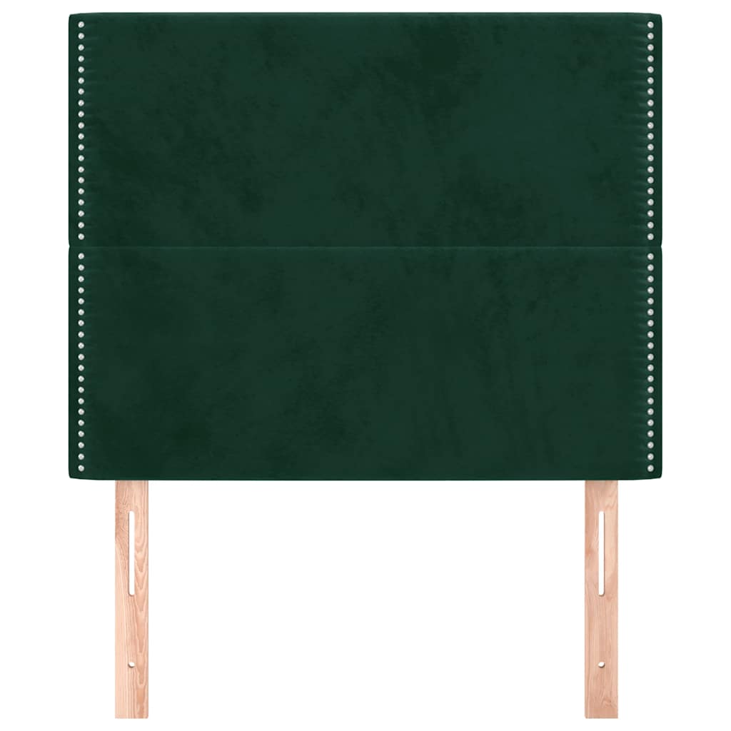 Kopfteil Dunkelgrün 90x5x118/128 cm Samt