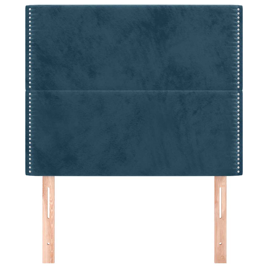 Kopfteil Dunkelblau 90x5x118/128 cm Samt