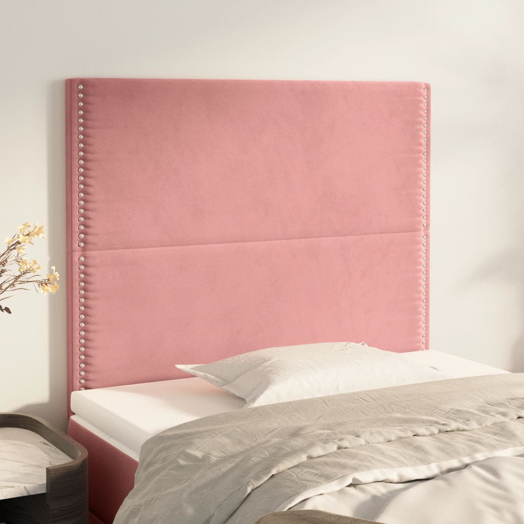Kopfteil Rosa 90x5x118/128 cm Samt