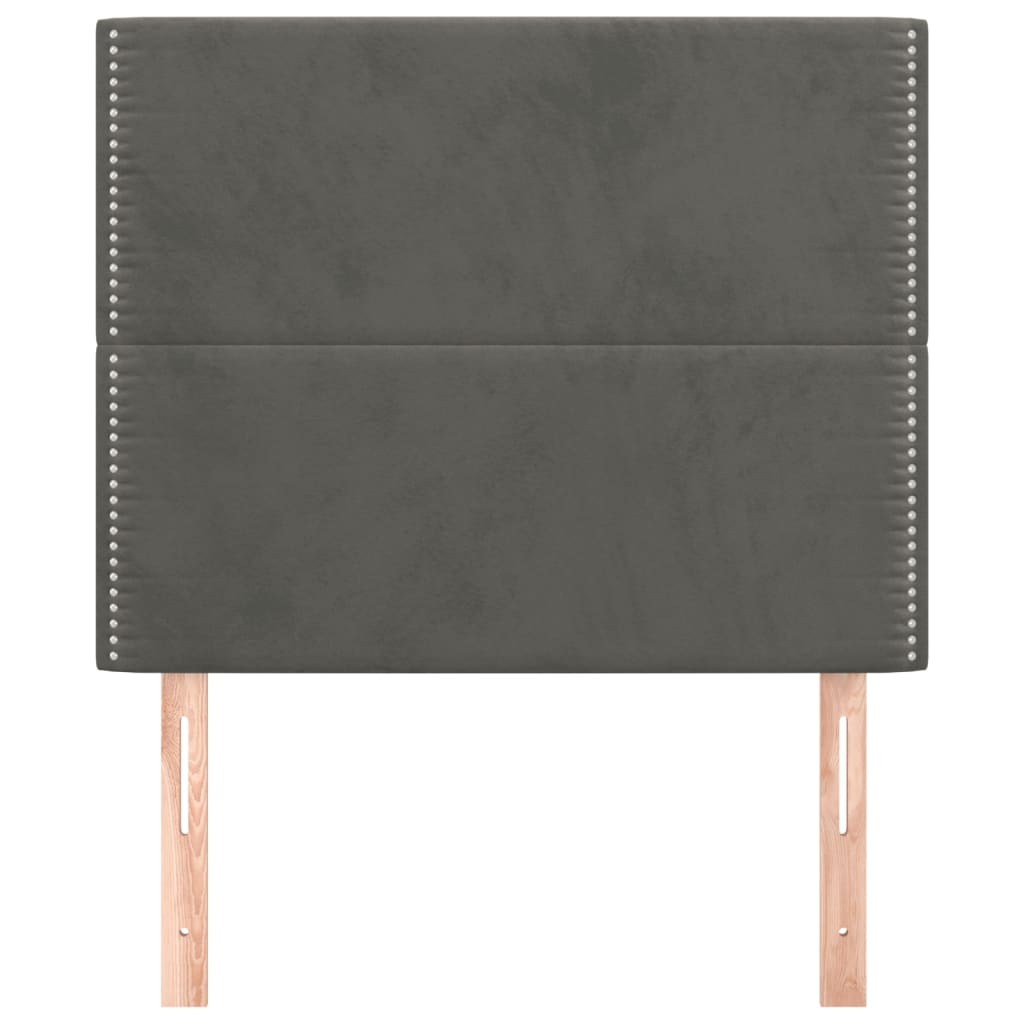 Kopfteil Dunkelgrau 100 x 5 x 118/128 cm Samt