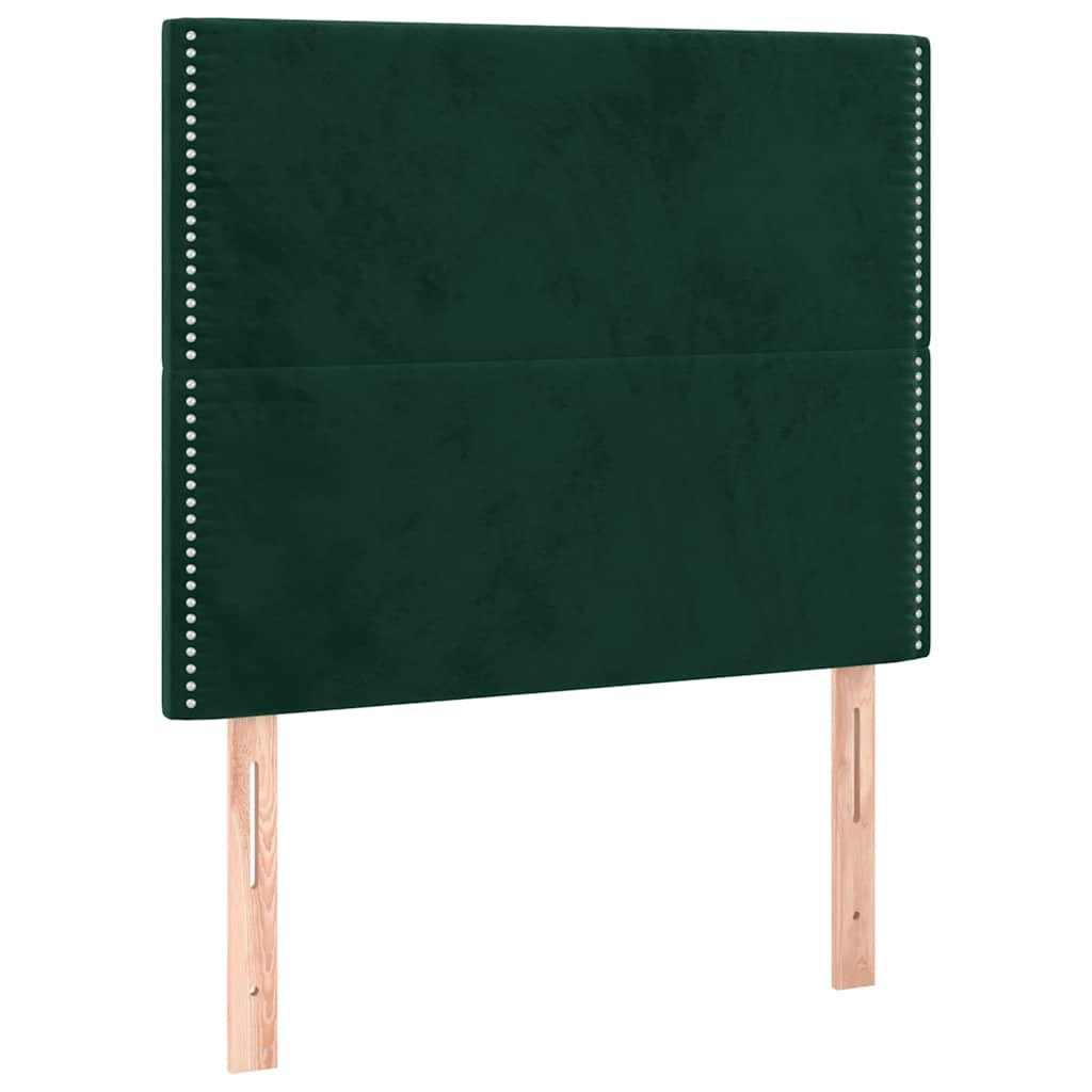 Kopfteil Dunkelgrün 100x5x118/128 cm Samt