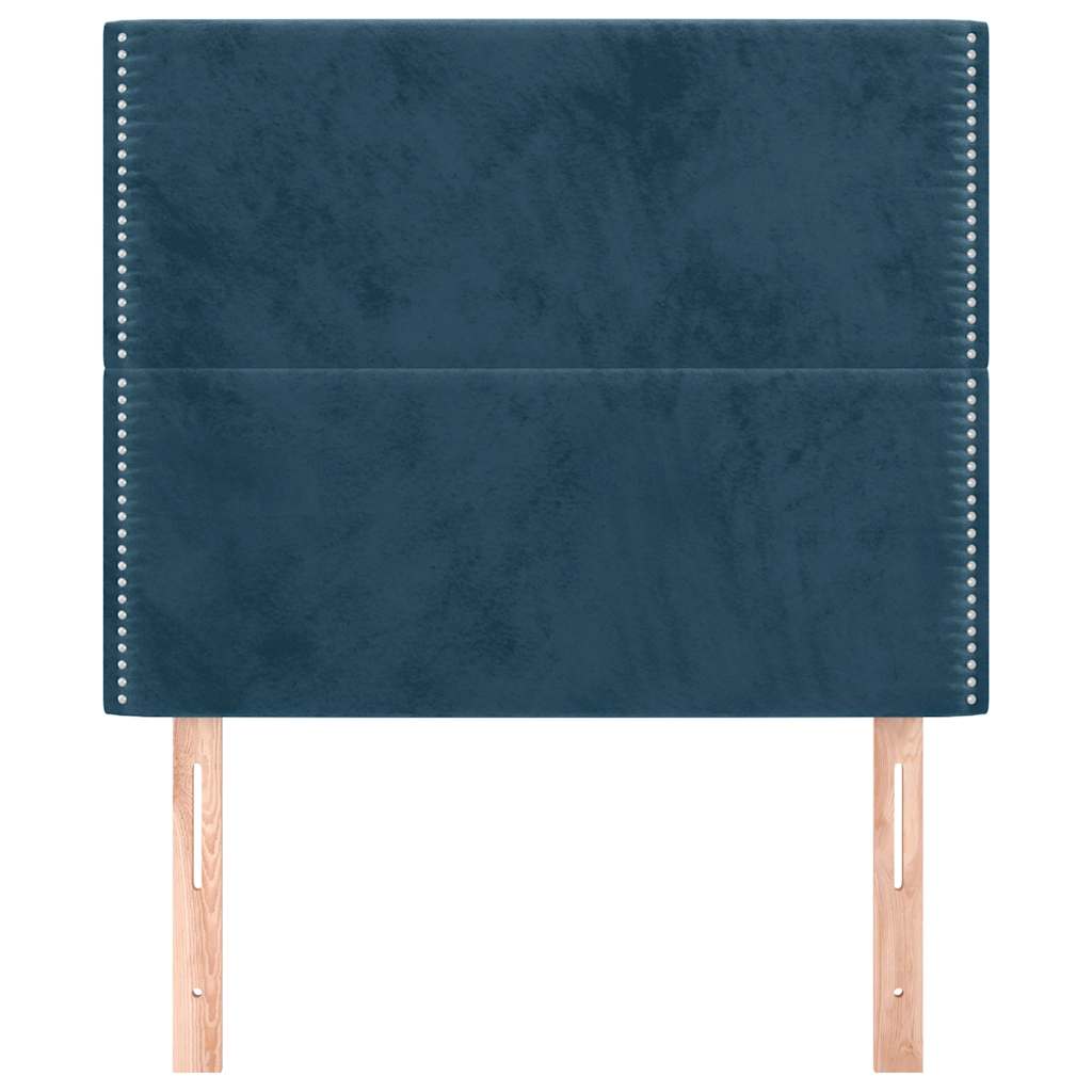 Kopfteil Dunkelblau 100x5x118/128 cm Samt