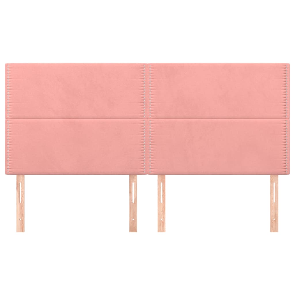 Kopfteil Rosa 160 x 5 x 118/128 cm Samt