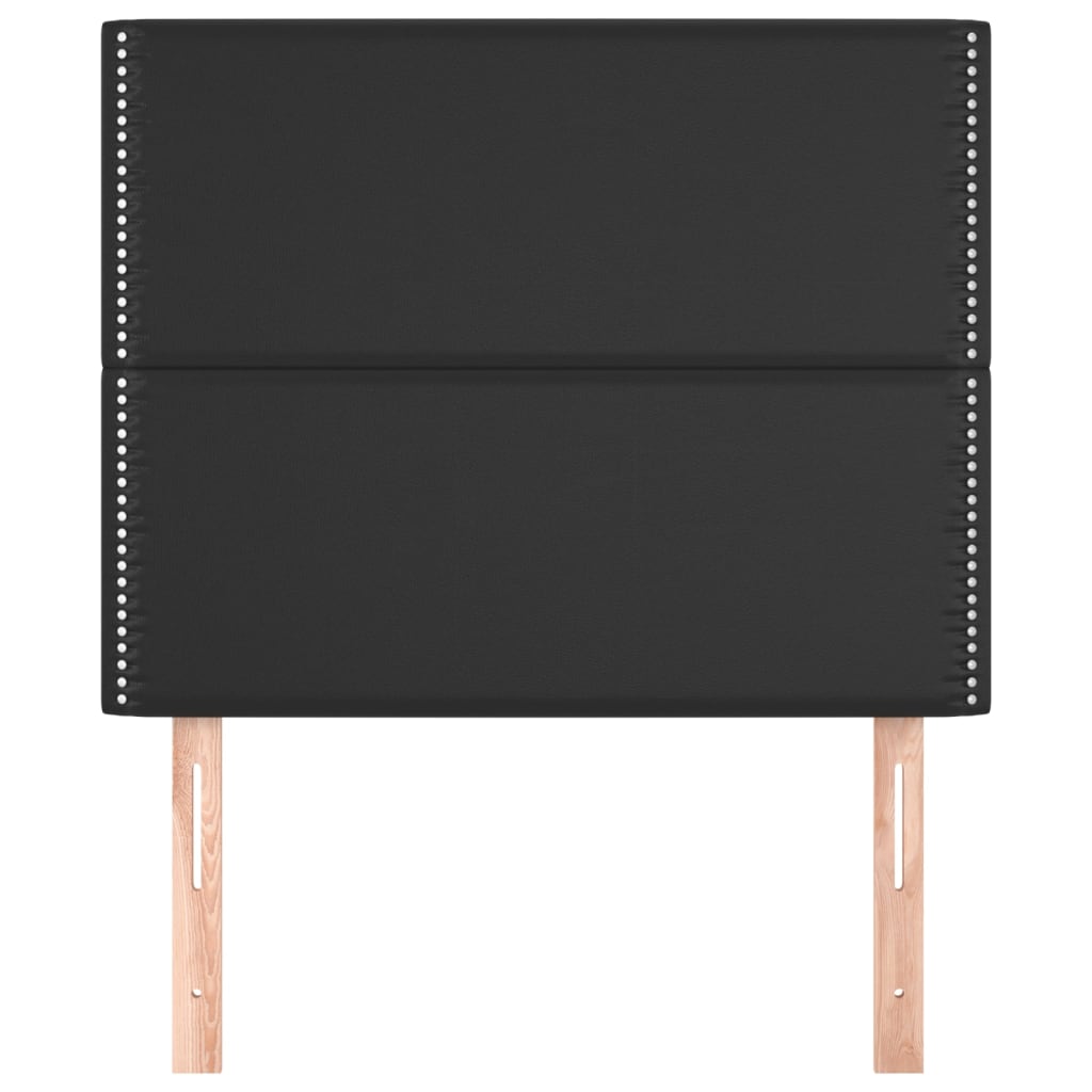Kopfteil Schwarz 90x5x118/128 cm Kunstleder