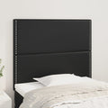 Kopfteil Schwarz 90x5x118/128 cm Kunstleder