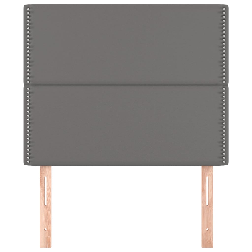 Kopfteil Grau 90x5x118/128 cm Kunstleder