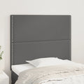 Kopfteil Grau 90x5x118/128 cm Kunstleder