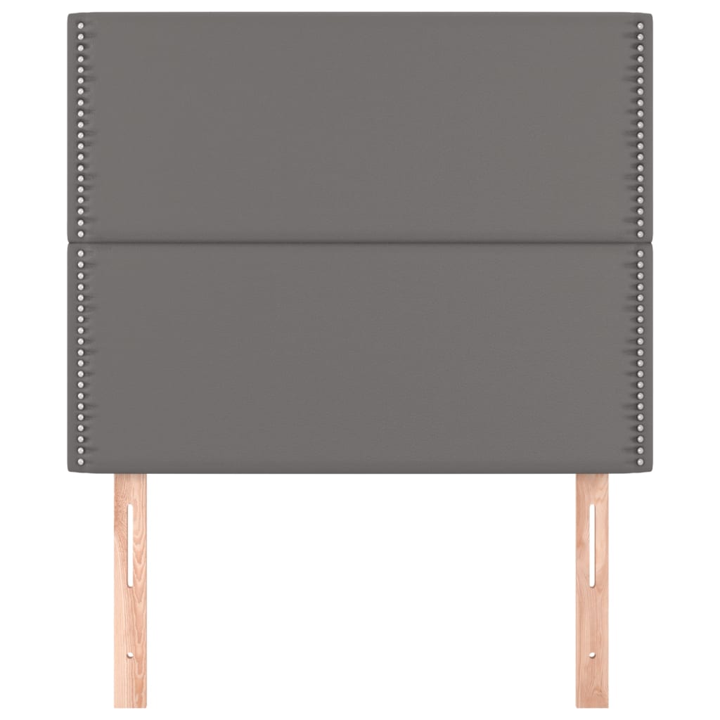 Kopfteil Grau 100x5x118/128 cm Kunstleder