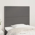 Kopfteil Grau 100x5x118/128 cm Kunstleder