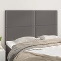 Kopfteil Grau 144x5x118/128 cm Kunstleder