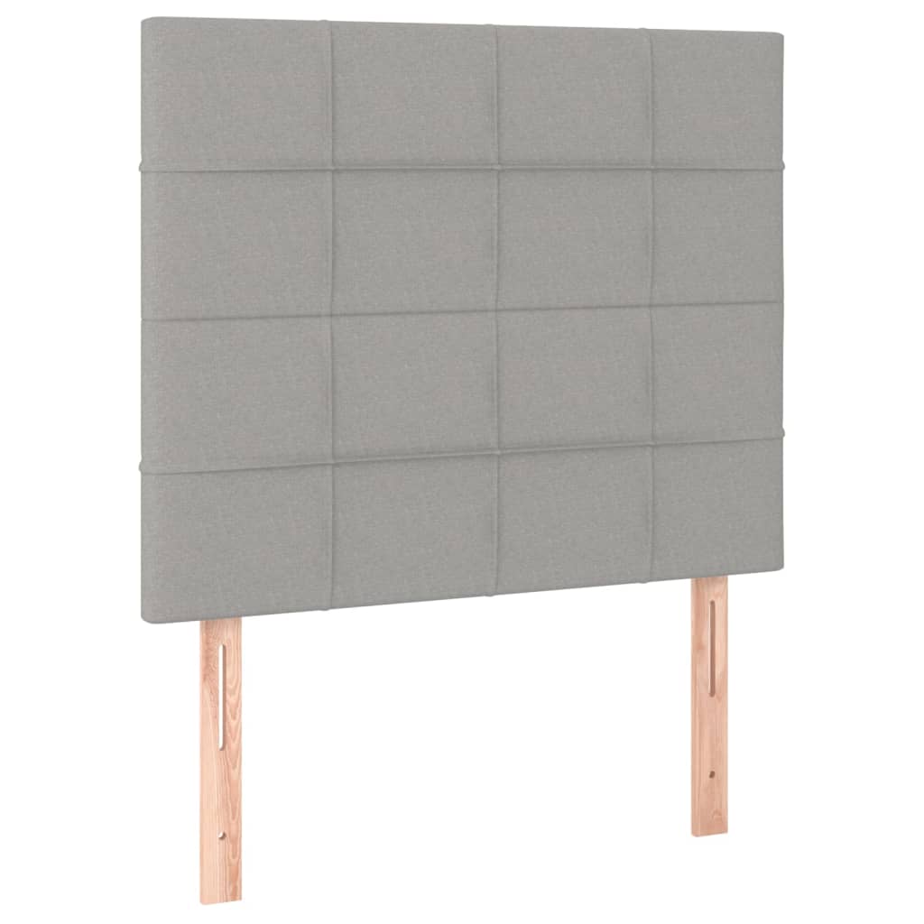 Kopfteil Hellgrau 80x5x118/128 cm Stoff