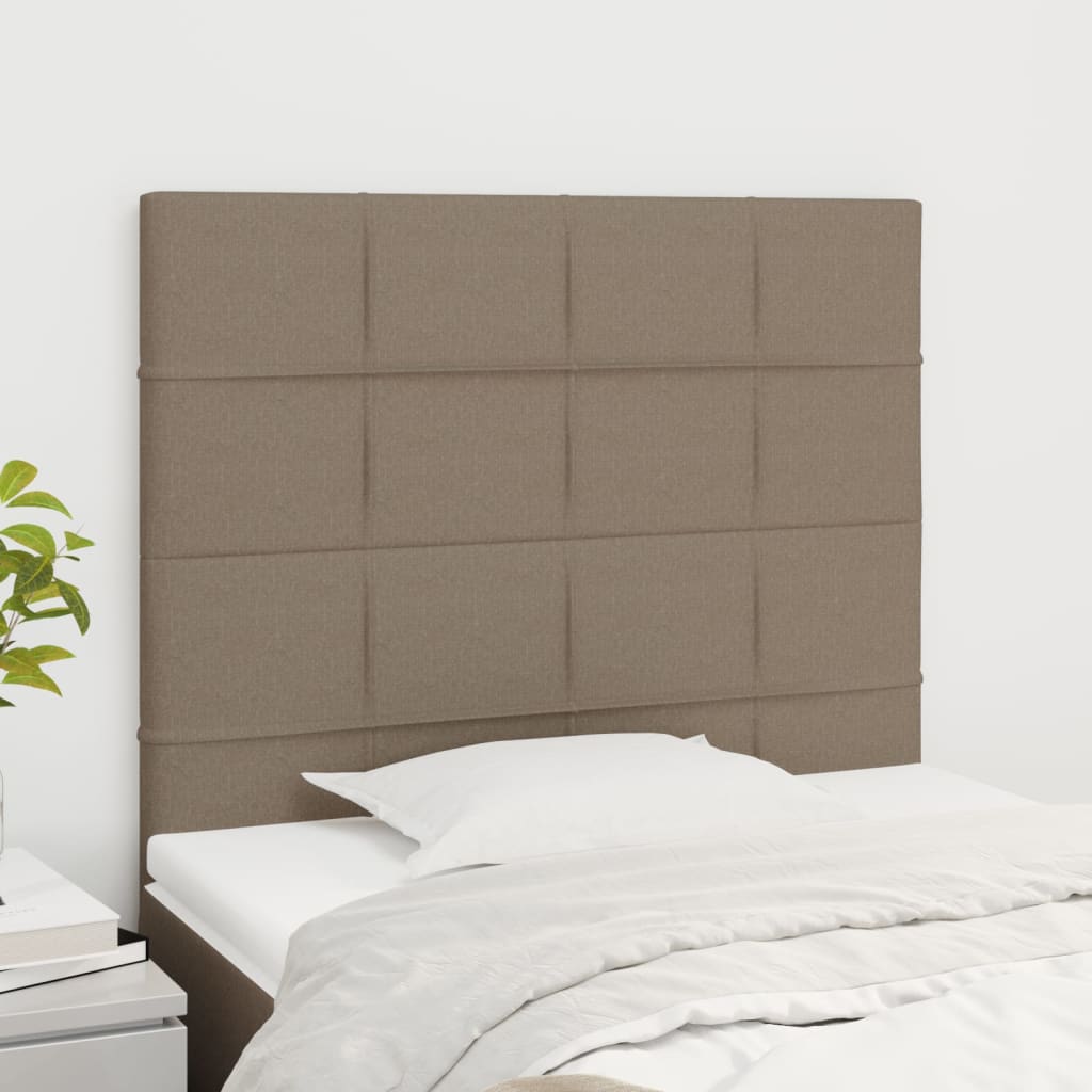 Kopfteil Taupe 80x5x118/128 cm Stoff