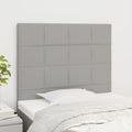 Kopfteil Hellgrau 90x5x118/128 cm Stoff