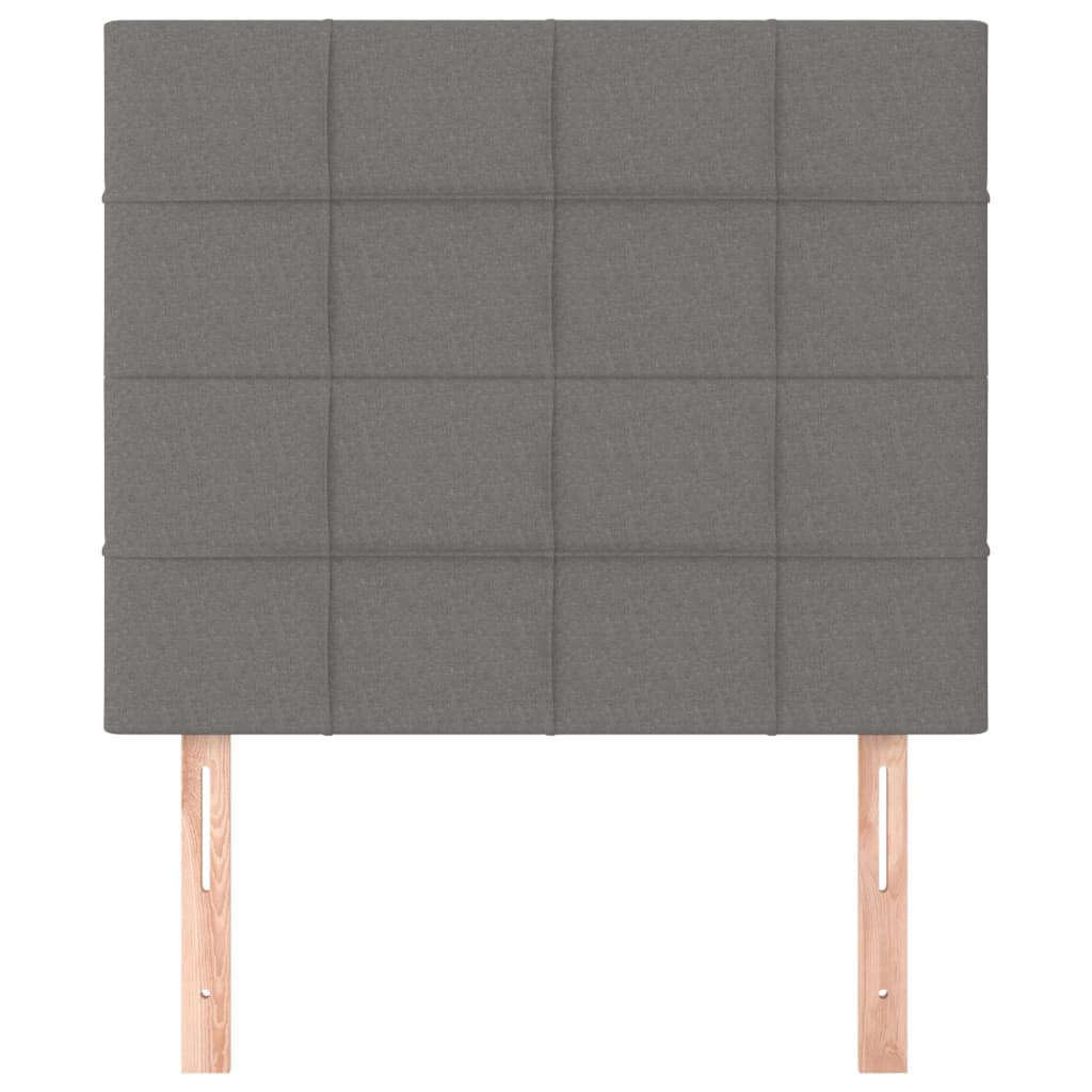 Kopfteil Dunkelgrau 90 x 5 x 118/128 cm Stoff