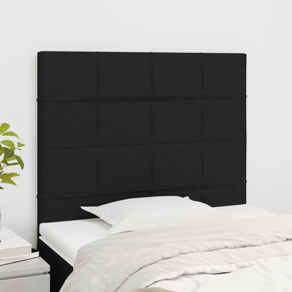 Kopfteil Schwarz 90x5x118/128 cm Stoff