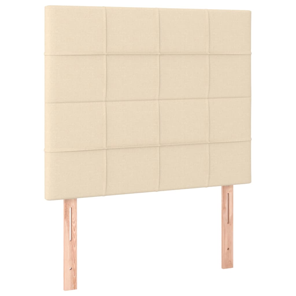 Kopfteil Creme 90x5x118/128 cm Stoff
