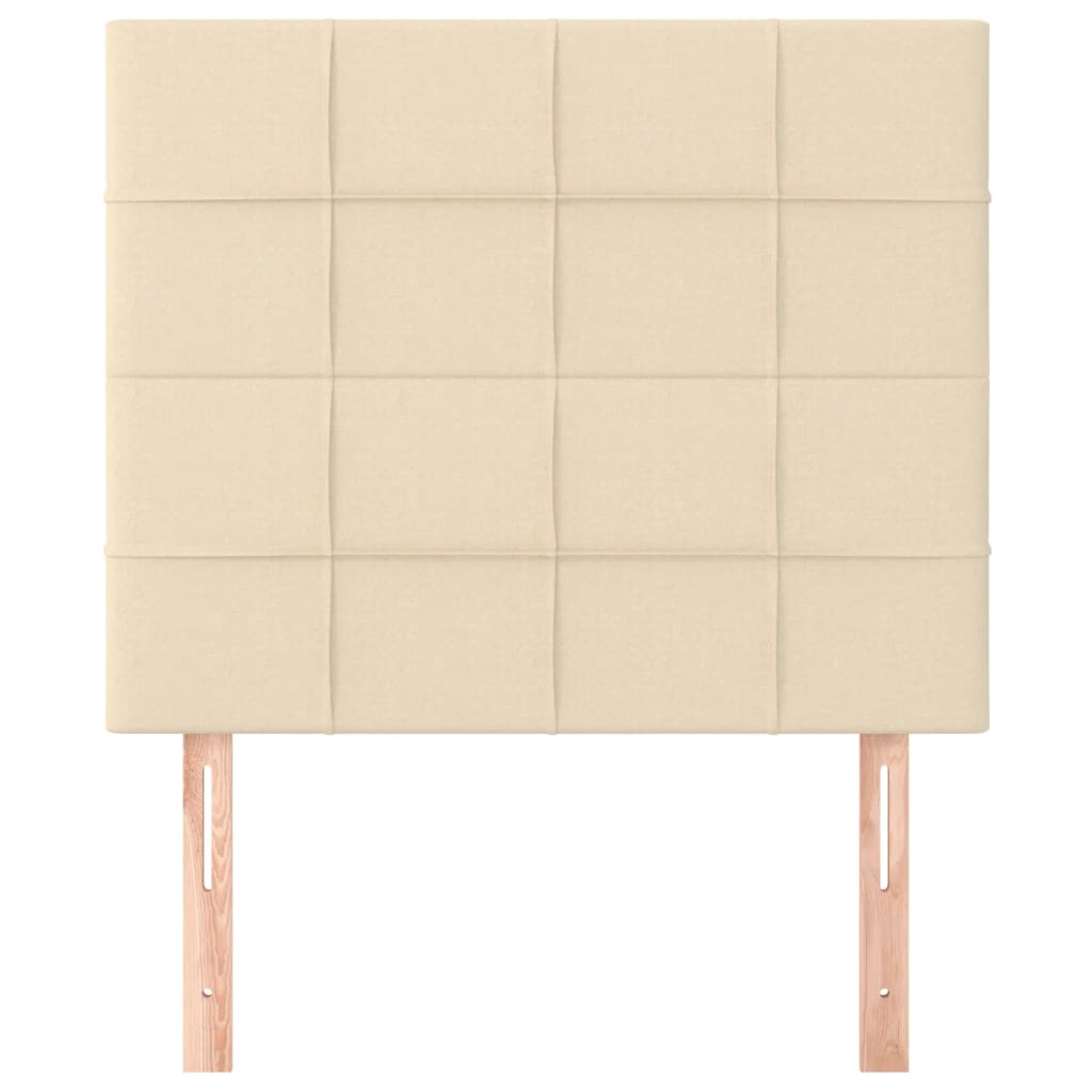 Kopfteil Creme 90x5x118/128 cm Stoff