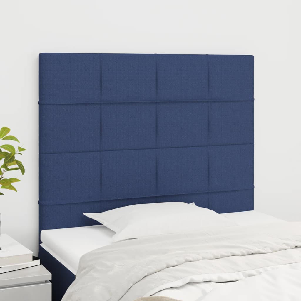 Kopfteil Blau 100 x 5 x 118/128 cm Stoff