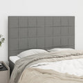 Kopfteil Dunkelgrau 144 x 5 x 118/128 cm Stoff