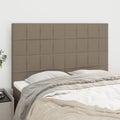 Kopfteil Taupe 144x5x118/128 cm Stoff