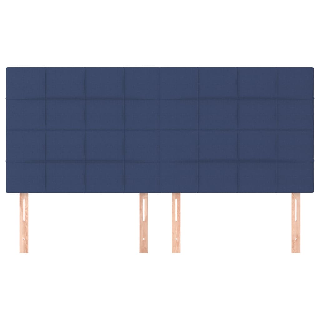 Kopfteil Blau 160x5x118/128 cm Stoff
